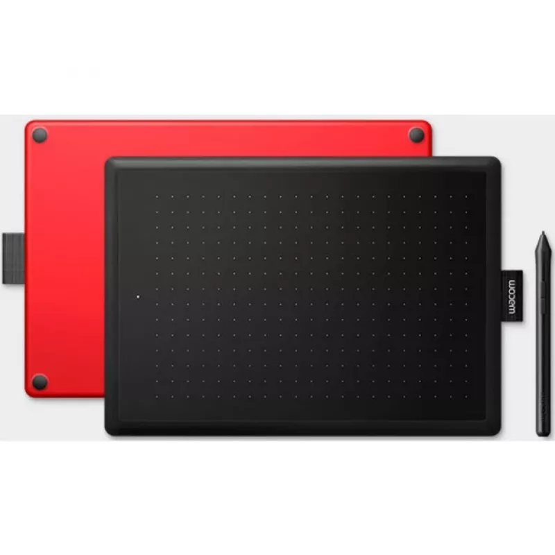 Wacom One by Medium graphic tablet Juoda, Raudona 2540 lpi 216 x 135 mm USB