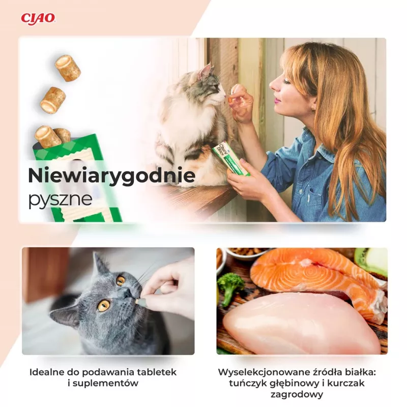 INABA Churu Bites su tunu ir vištiena – kačių skanėstai – 3x10 g