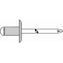 Akloji kniedė GESIPA 5×8 mm didelė jungė K14 KS, skirta 2,5–4,5 mm medžiagai, pakuotėje 250 vnt.