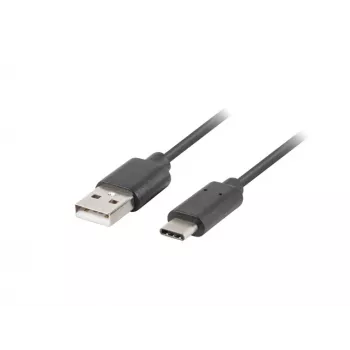 USB 2.0 laidas LANBERG CA-USBO-20CU-0010-BK — USB A į USB C, 1 m, juodas, 480 Mbit/s