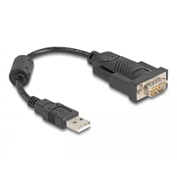 DeLOCK 61549 serijinis laidas juodas 0,25 m USB Type-A RS-232