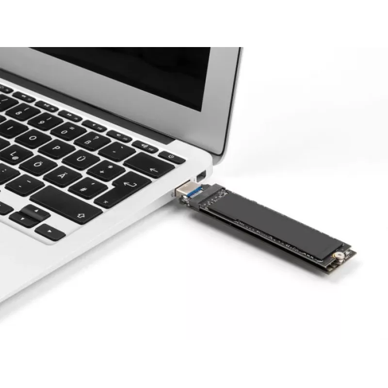 DeLOCK kombinuotas keitiklis M.2 NVMe PCIe arba SATA SSD USB 3.2 Gen 2 juodos spalvos