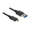 DeLOCK Premium - USB laidas - 24 kontaktų USB Type C (M) - į - 9 kontaktų USB Type A (M) - 1,0 m (USB 3.1 Gen2) - juodas (83983)