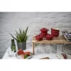 Staub Mini apvalus kokotų rinkinys, 4 vnt. – 200 ml, raudona