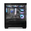 PC korpusas CHRONIX V2 Mid Tower ARGB ventiliatorius x3 juodas