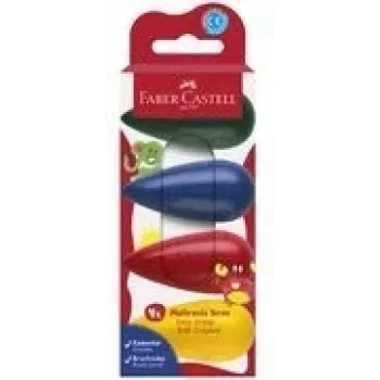 Rašomoji kreida Faber-Castell 120408 mėlyna žalia raudona geltona 4 vnt.