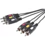 SpeaKa Professional SP-7869868 Composite-Video-Cable 10 m 3 x RCA Juoda (SP-7869868)