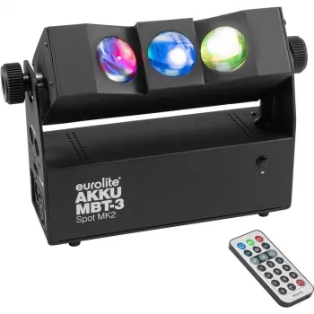 Prožektorius EUROLITE AKKU MBT-3 Spot MK2, maitinamas baterijomis 3W LED