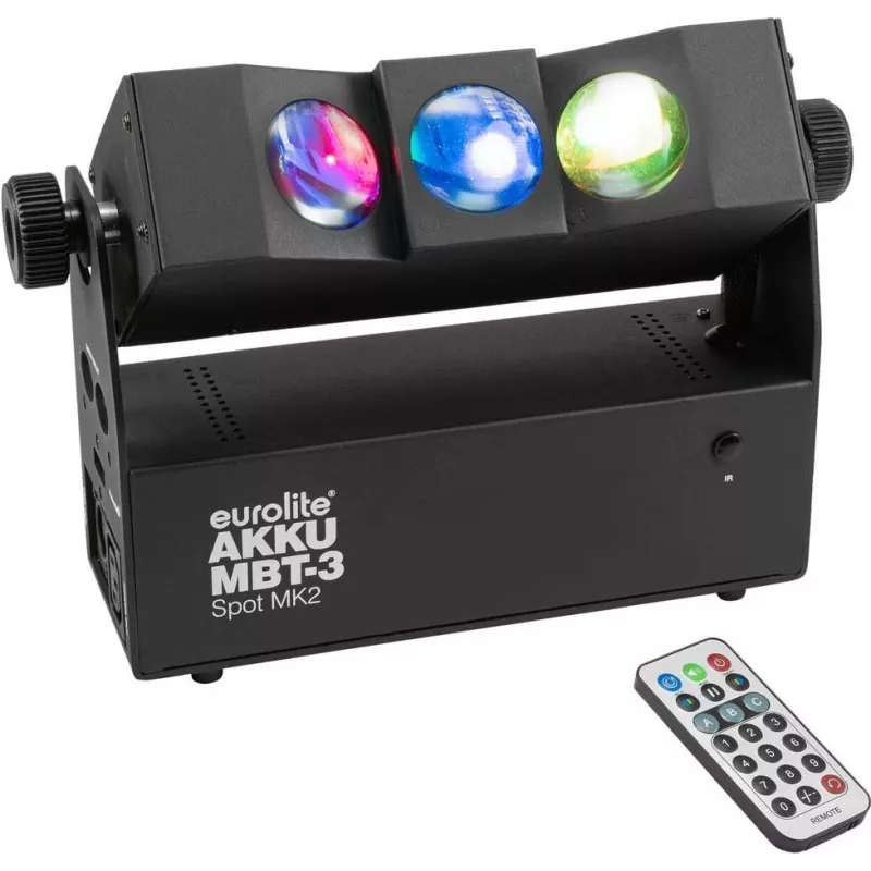 Prožektorius EUROLITE AKKU MBT-3 Spot MK2, maitinamas baterijomis 3W LED