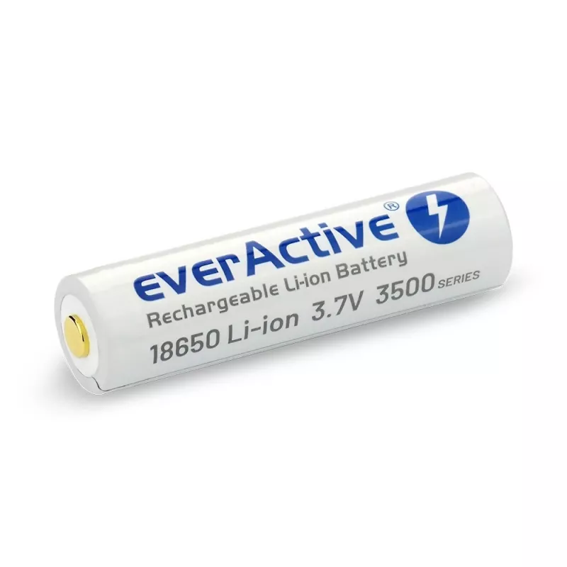 18650 Li-Ion 3.7V everActive 3500mAh battery (1 vnt.) micro-USB with protection
