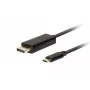 Vaizdo kabelio adapteris LANBERG CA-CMDP-10CU-0010-BK USB Type-C į DisplayPort 1 m, DisplayPort 1.2, iki 3840×2160@60Hz, HDR