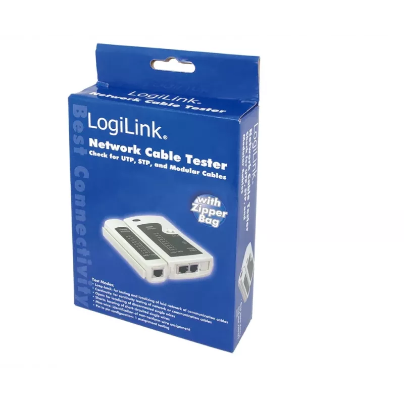 Kabelių testeris, LogiLink WZ0010, tinklo kabelių testavimo įrankis