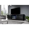 Cama TV spintelė QIU 200 MDF juodas blizgus/juodas blizgus