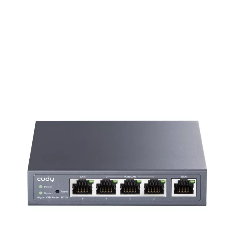 Cudy Gigabit Multi-WAN VPN maršrutizatorius laidinis maršrutizatorius Fast Ethernet, Gigabit Ethernet pilka