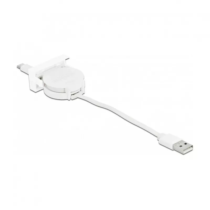 Ištraukiamas laidas DeLOCK Easy 45 USB 2.0 Type-A į Type-C 0,62 m