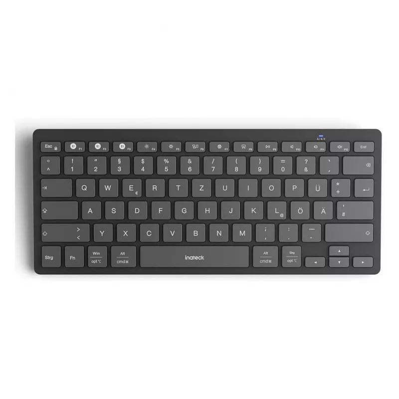 Belaidė Bluetooth klaviatūra Inateck KB01003 QWERTZ juoda — Universali Bluetooth, QWERTZ išdėstymas