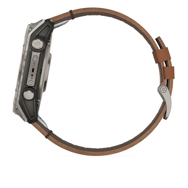Garmin Fenix 8 3,56 cm (1.4) AMOLED 51 mm Skaitmeninis 454 x 454 pikselių Jutiklinis ekranas Titaninis Wi-Fi GPS (palydovinis)