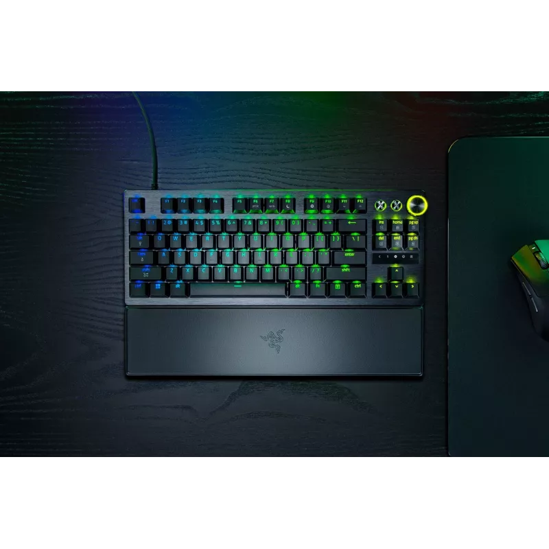 Razer Huntsman V3 Pro Tenkeyless 8KHz | Žaidimų klaviatūra | Laidinė | JAV | Juoda | USB Type-C | Razer Analog Optical Switch Gen-2
