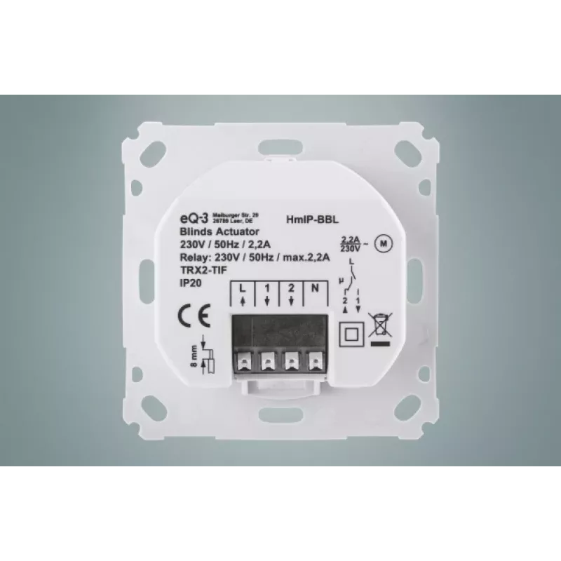 EQ3-AG HmIP-BBL elektroninė belaidė balta roletų / žaliuzių pavara (151333A0)