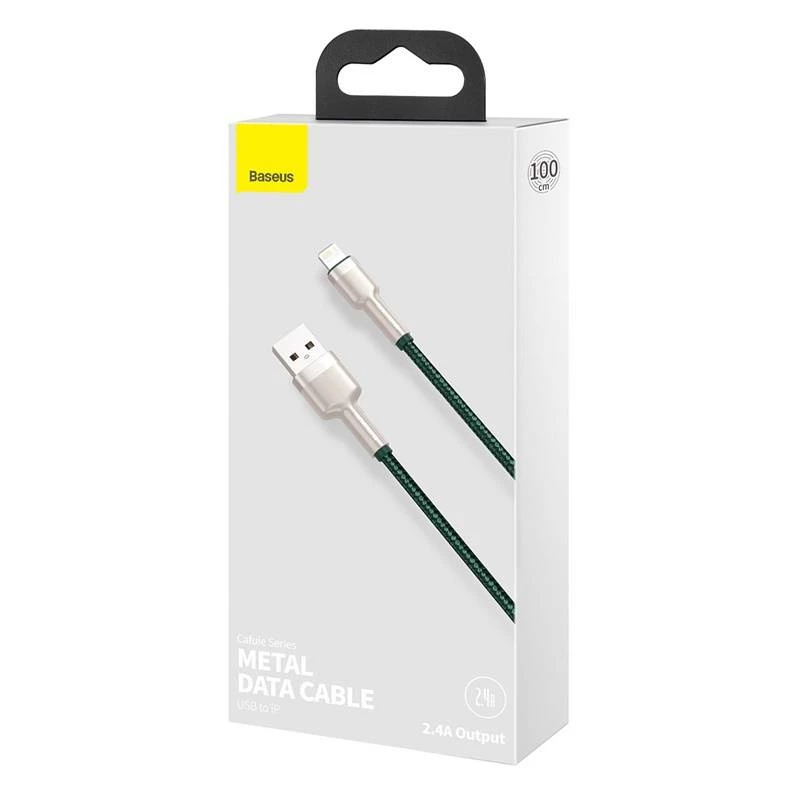 USB-A į Lightning laidas Baseus 1 m, žalias