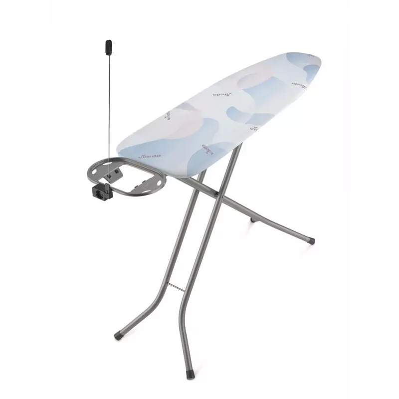 Viso dydžio lyginimo lenta VILEDA Bravo Plus 143032 — reguliuojamas aukštis 80–97 cm, lenta 380×1200 mm, plieninio tinklelio viršus