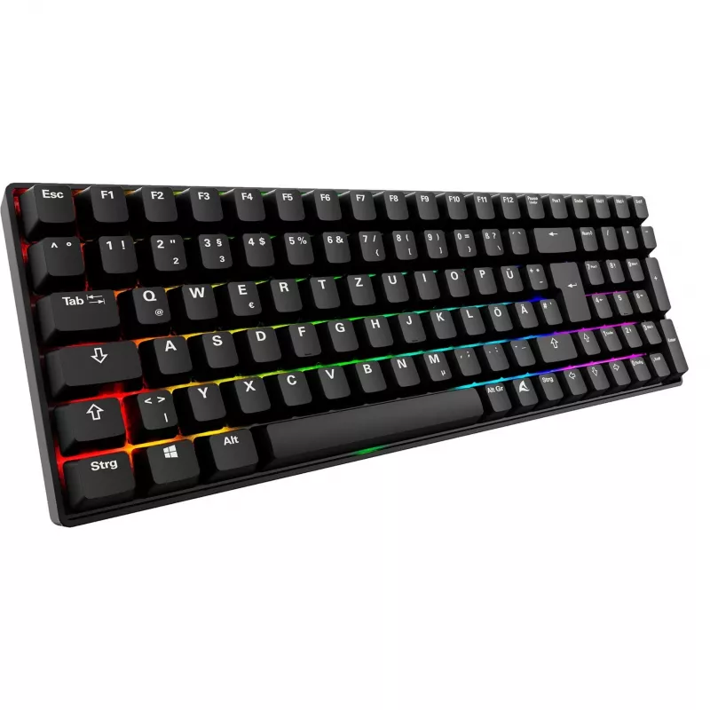 Sharkoon SGK50 S2 klaviatūra žaidimams RF belaidė QWERTZ vokiška