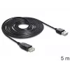 USB laidas DeLOCK EASY-USB 2.0-A 5m Juodas