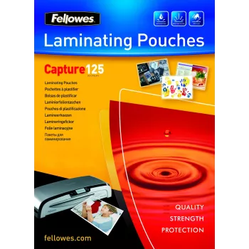 Fellowes A6 blizgios 125 mikronų laminavimo plėvelės – 100 vnt. pakuotė
