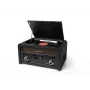 Patefonas muse MT-115 W — juoda/auksinė, 33-45-78 RPM, J formos tonearas, sukamasis garsumas, 240 V kintamoji srovė