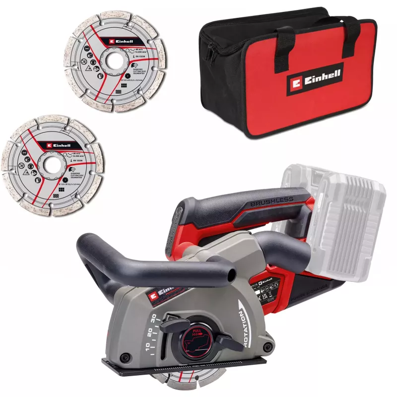 Sienų freza EINHELL TP-MA 36/30 Li BL-Solo 36 V, belaidė, bešepetėlis variklis, modelis 4350800