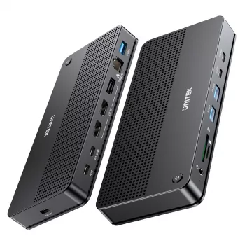 Dokų stotelė UNITEK D1104A01 USB4 laidinė 100 W energijos tiekimas