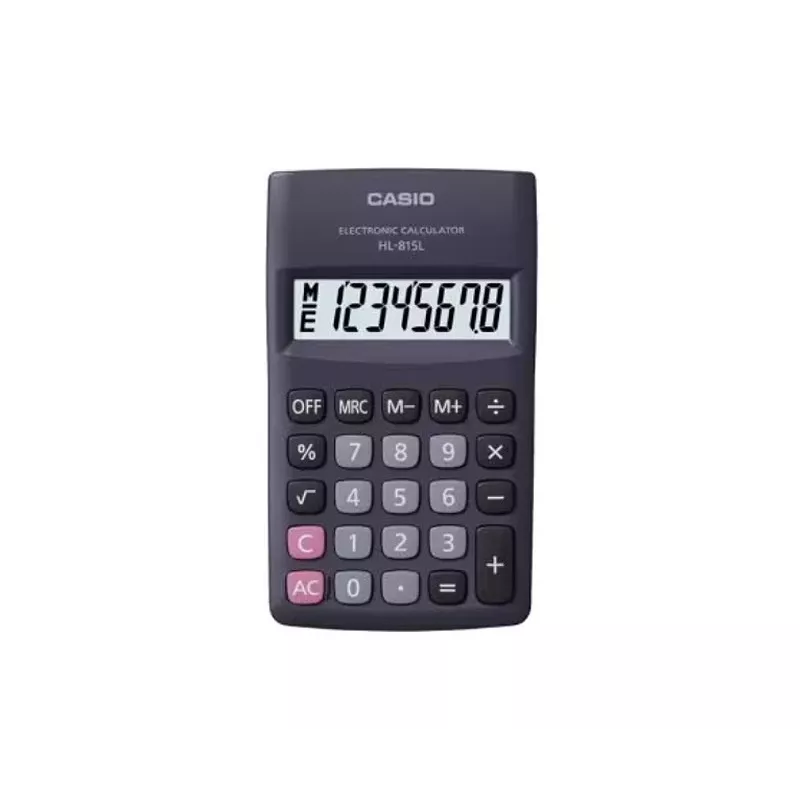 CASIO HL-815L-BK BOX kišeninis skaičiuotuvas, 8 skaitmenų, 69,5x118mm, juodas