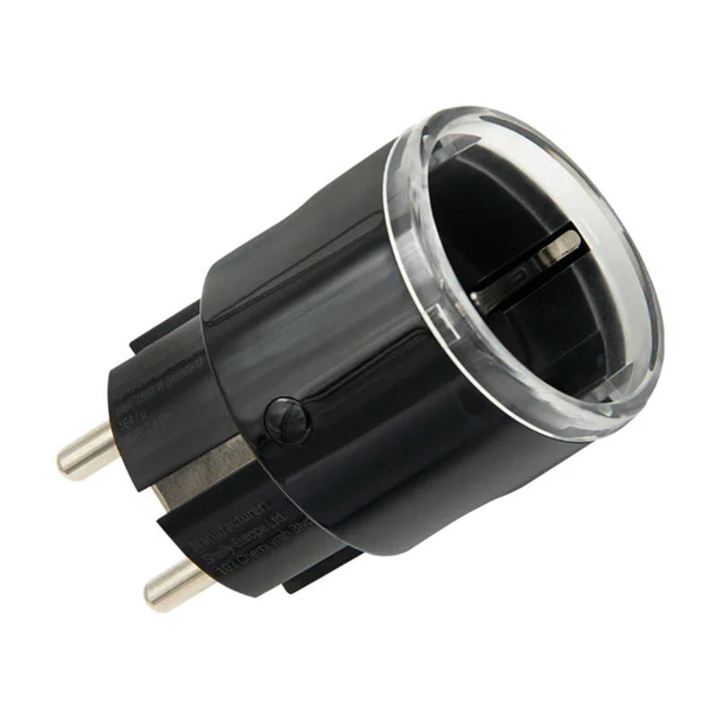 Shelly Plug S MTR Gen3 išmanusis lizdas (juodas)