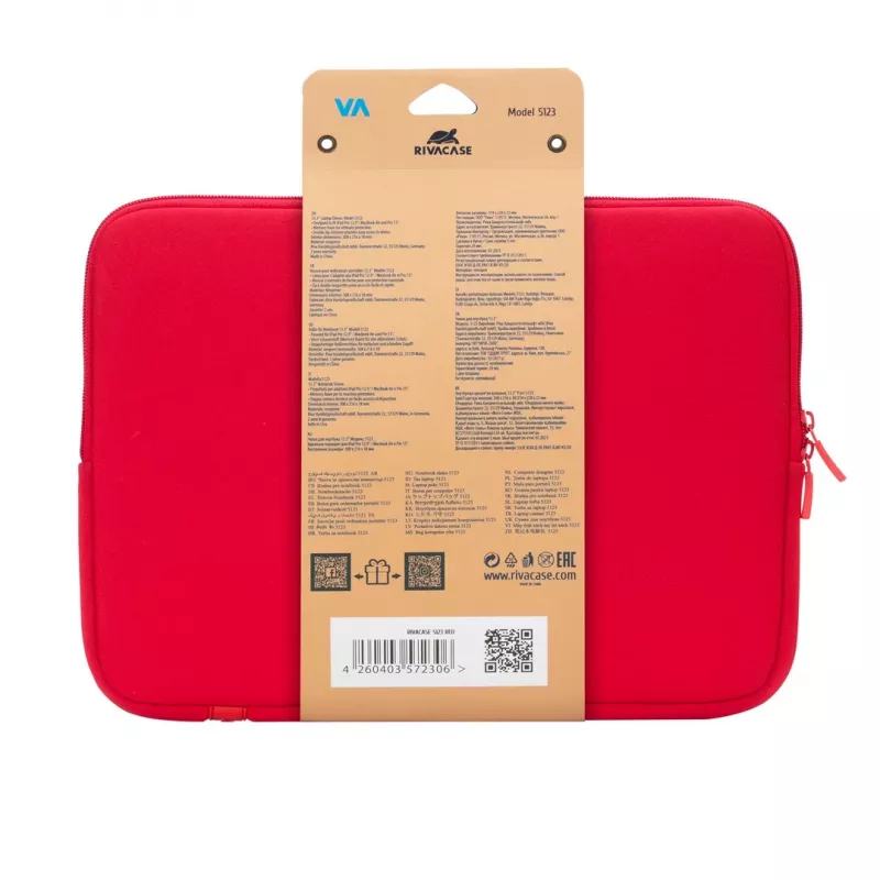 Įmautė Rivacase 5123 33,8 cm (13,3 colių) raudona