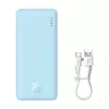 Nešiojama išorinė baterija Baseus Airpow 10000 mAh, 20W, LiPo, USB-C + USB-A, mėlyna