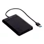 HDD/SSD dėžutė Unitek Y-3036, 2,5 colio SATA III, USB 3.2 Gen 1 (5 Gbit/s), UASP, integruotas USB-A laidas, juoda
