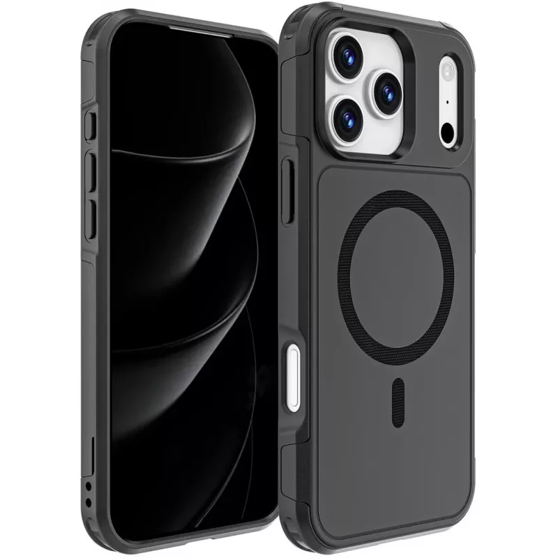 Kraštinis dėklas 4smarts Defend iPhone 17 Pro Max Juodas 17,5 cm