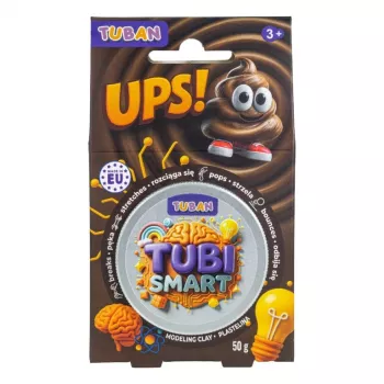 Modeliavimo molis TUBAN TUBI SMART – UPS! 50 g, rudas, vaikui, 95×35×165 mm