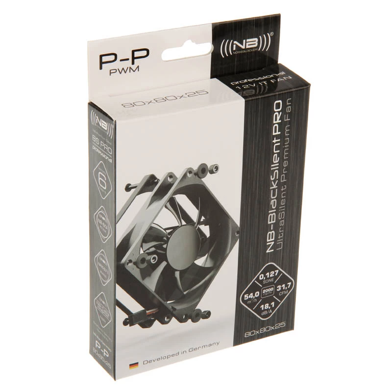 Ventiliatorius Noiseblocker JuodaSilentPro P-P