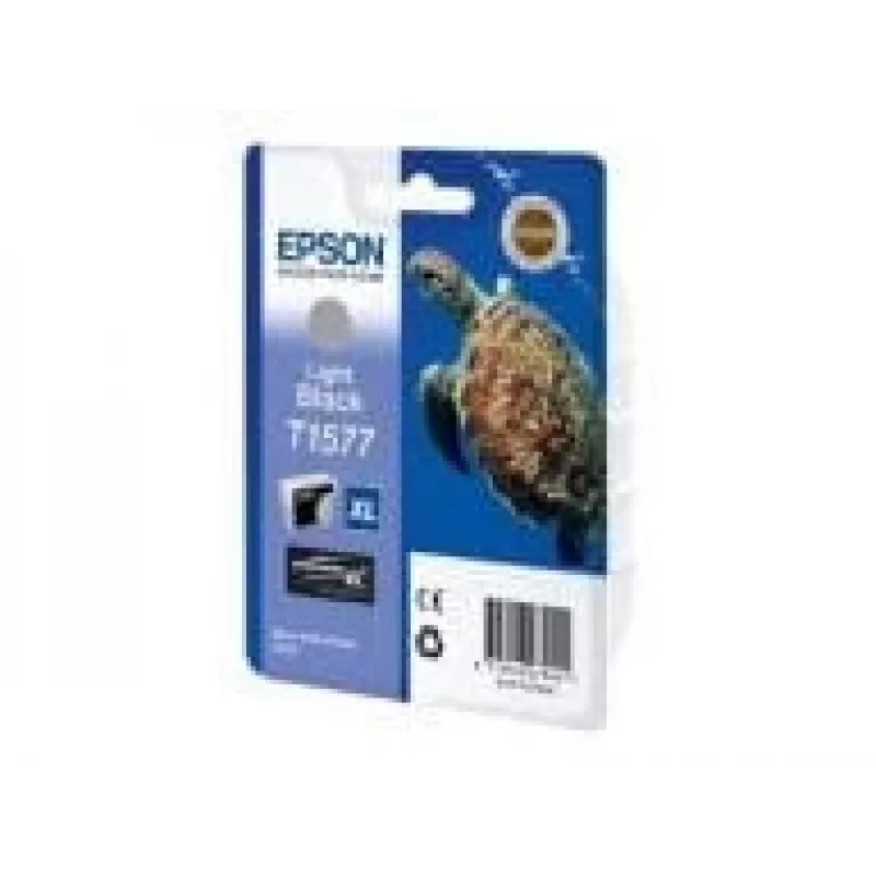 Epson Turtle T1577 Šviesiai juodas, Didelės talpos (XL), Šviesiai juodas, Pigmentinis rašalas, 25.9 ml, 1 vnt., 23000 puslapių