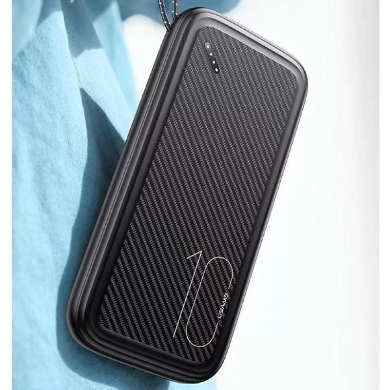 Nešiojama išorinė baterija USAMS PB56 10000 mAh 2xUSB / USB-C / MicroUSB greitasis įkrovimas
