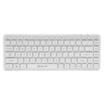 Belaidė klaviatūra Tellur TLL491241 Mini Balta — kompaktiškas išdėstymas, belaidis ryšys