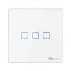 Išmanusis belaidis sieninis jungiklis Sonoff T2EU3C-RF 433MHz (3 kanalų)