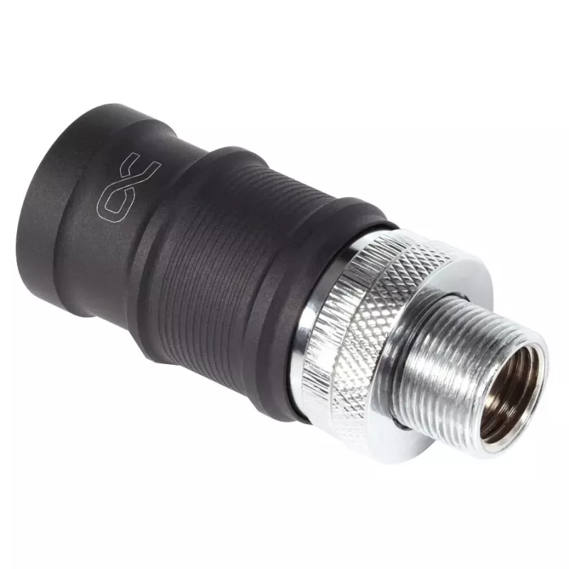 Alphacool ES Quick Release BLH1A moteriška jungtis su integruota pertvaros jungtimi