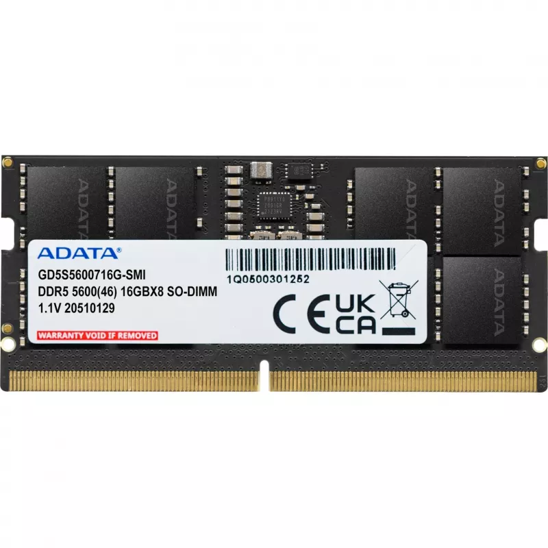 ADATA Gold atminties modulis 32 GB 1 x 32 GB DDR5 5200 MT/s 262 kontaktų SO-DIMM