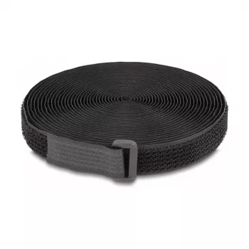 DeLOCK kablys-kilpa juosta 3m x 20mm juoda Nailonas