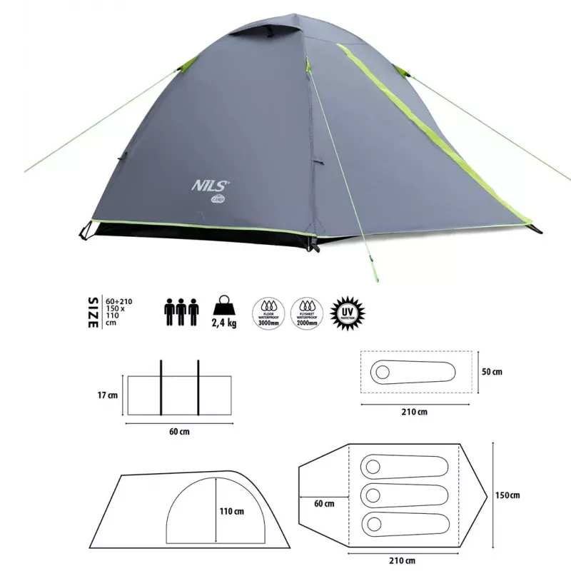 Kempingo palapinė - Nils Camp NC6004 Explorer