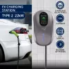 EV įkrovimo stotelė QOLTEC 52430 22 kW Wi‑Fi RFID 3‑fazė, 32 A, Type 2, IP54