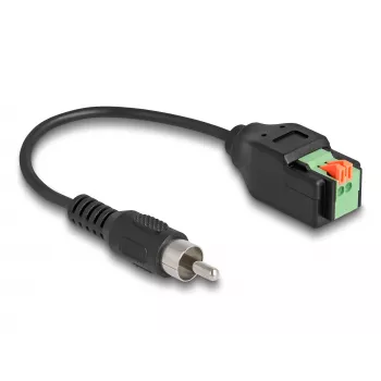 DeLOCK laidas RCA kištukas – gnybtų bloko adapteris su mygtuku 15 cm