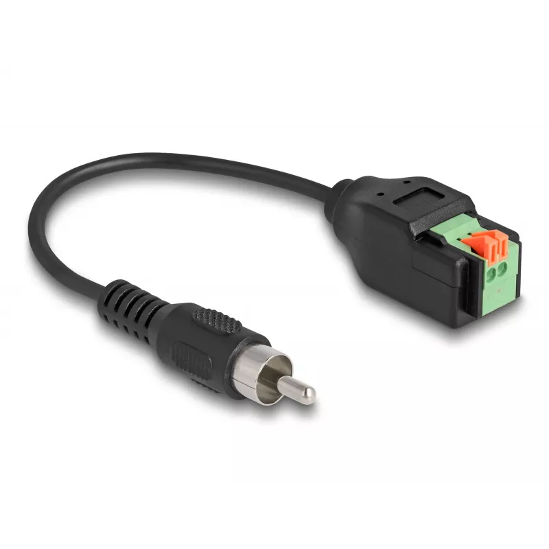 DeLOCK laidas RCA kištukas – gnybtų bloko adapteris su mygtuku 15 cm